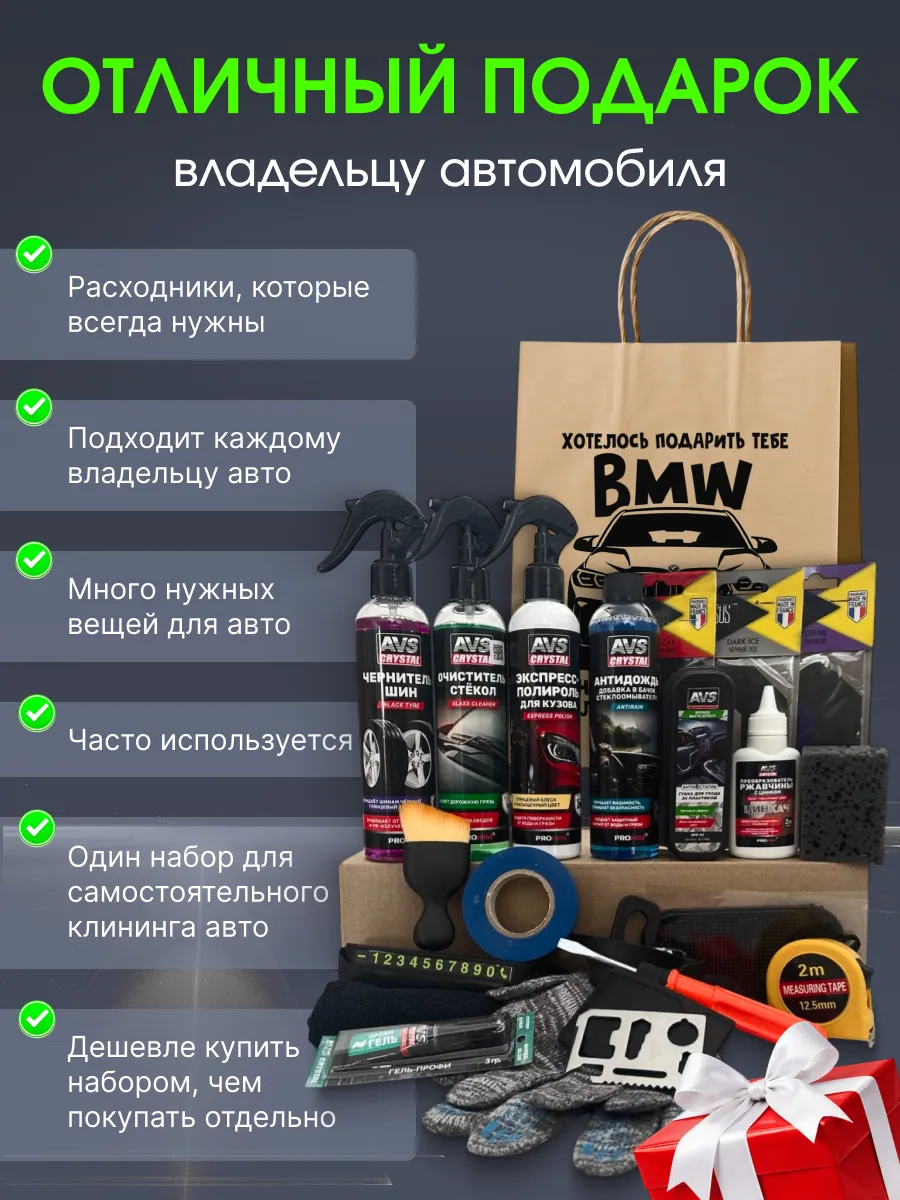 Подарочный набор автомобилиста, 25 предметов с пакетом «BMW» — фото 3